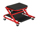2-in-1 Folding Mechanic Creeper Stool, 6 Universal Casters Padded Seat for Garage Workshop 51609187