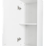 ZUN Freestanding Cabinet with Inadjustable Shelves and two Doors for Kitchen, Dining Room, White W33165045