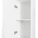 ZUN Freestanding Cabinet with Inadjustable Shelves and two Doors for Kitchen, Dining Room, White W33165045