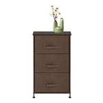 ZUN 3-Tier Dresser Drawer, Storage Unit with 3 Easy Pull Fabric Drawers and Metal Frame, Wooden 43484601