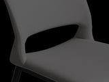 Modern minimalist grey PU leather Dining Chairs Set of 2, comfortable backrest design, metal leg W1727P251123