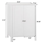 ZUN FCH Double Doors Bathroom Cabinet White 37641969