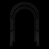 Metal Garden Arch L59'' x W17.71'' x H90.55'' Climbing Plants Support Rose Arch Outdoor Black W1586P268781