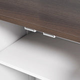 Dog Feeding Station, Dog Food Storage Cabinet with Hidden Dog Bowls, Adjustable Panel, Hooks, for W1687P205402