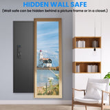 53" Fingerprint Touch Panel In-Wall Safe,Hidden Wall Gun Safe for Rifles with Adjustable W1779P207550