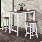 ZUN 3 Pieces Counter Set Hanging Stool Easy To Clean For Small Space W2537P211106