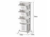 4-Tier Laundry Hamper Sorter, Laundry Storage Organizer with Wheels Removable Rolling Laundry 90355231