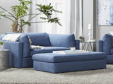 Enda Oversized Living Room Pillow Back Cuddler Arm Chair with Ottoman T2574P196964