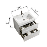 BB0924Y311, Integrated white ceramic basin with one predrilled faucet hole, drain assembly NOT W1865P163521