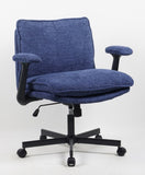 Cross-Legged Friendly Office Chair with Criss Cross Frame, Rolling Casters & Fold-Down Arms, 88505348