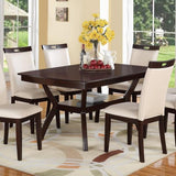 Formal Look 1pc Dining Table w Shelve Solidwood Espresso Finish Dining Room Furniture B011P207142