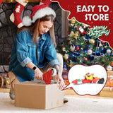 4.9 FT Lighted Christmas Inflatable Decoration, Inflatable Turkey Sitting on Santa Claus, Funny Blow 44323211