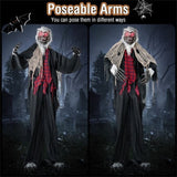 8.2ft Animatronic Werewolf Halloween Decor Realistic Fur, Scary Howls, Red Flashing LEDs, 18608033