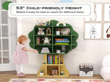 Green Kids Bookcase Shelf Toy Storage Organizer with Open Storage Shelves 92700702