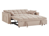 4 in1 Loveseat Sofa Bed Armrests & Storage Pockets, Multi-Function Tufted Pull-out Sofa Bed W2186P166128