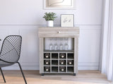 DEPOT E-SHOP Margh Bar Cart Drawer, Light Gray B097133242