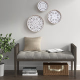 Distressed White Floral 3-piece Carved Wood Wall Decor Set B03598792