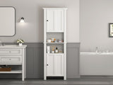 Bathroom Floor Storage Cabinet with 2 Doors Living Room Wooden Cabinet with 6 Shelves 15.75 11.81 W40935721