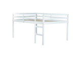 Full Rubber Wood Loft Bed with Ladder,White W504P283526