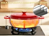 5-Quart Cast Iron Enamel Pot Includes Two Mitts and a 76704786