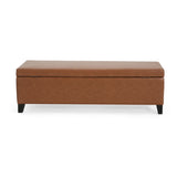 STORAGE PU OTTOMAN Orange Brown N757P191012T