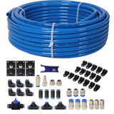 Garage Air Compressor Accessories Master Kit,3/8 Inch OD 60 Feet PU tubing,Blue Tubing W465P220507