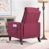 ZUN Recliner Chairs for Adults, Adjustable Recliner Sofa with Mobile Phone Holder & Cup Holder, Modern W680136981
