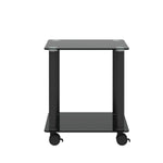 ZUN 2-Piece Black Side Table , 2-Tier Space End Table ,Modern Night Stand, Sofa table, Side Table with 27621184