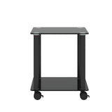 ZUN 2-Piece Black Side Table , 2-Tier Space End Table ,Modern Night Stand, Sofa table, Side Table with 27621184