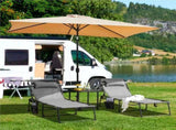 Outdoor Folding Tanning Chair with 5 Back Position, Gray 00506277
