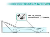 Quick Assembly S-shaped Pool Lounger, Ergonomic Design, Comfortable and Breathable, Essential for W5756P484430