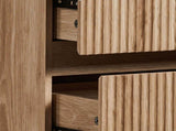 Handleless 6-Drawer Dresser with Grille Finish P2 Particleboard MDF & Melamine Veneer 15220524