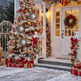 4PCS Set Christmas Ball Ornaments 4.7" Glass Hanging Decorations for Holiday Tree Bulk Festive Party 64167034