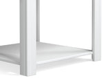 24 inch Side Table, No Assembly Required, Jasmine Whitewash and Barnwood Finish B108131543