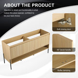 60" Freestanding Bathroom Vanity & 4 Soft-Close Cabinet Doors -Excluding Sink W1972P199464