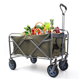 ZUN Outdoor Garden Multipurpose Micro Collapsible Beach Trolley Cart Camping Folding Wagon W321P206550