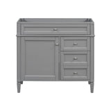 ZUN 36'' Bathroom Vanity without Top Sink, Modern Bathroom Storage Cabinet with 2 Drawers and a Tip-out N710P186084E