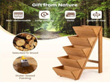 5-Tier Vertical Raised Garden Bed, Fir Wood Ladder Planter Stand for Vegetables Herbs Flowers 17183495