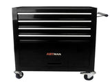 4 DRAWERS MULTIFUNCTIONAL TOOL CART WITH WHEELS-BLACK W110280935