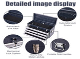 Heavy Duty Metal Tool Box, 21-inch, Portable Metal Tool Box with 4 Drawers, Small Tool Chest with W2660P310458