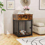 ZUN Dog Crate Furniture, Dog House, Decorative Dog Kennel with Drawer, Indoor Pet Crate End Table for W57868892