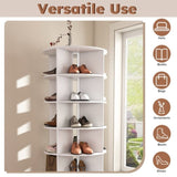 Rotating Shoe Rack Tower, 6-Tier Spinning Shoe Rack, Free Standing 360&deg Revolving Shoe Organizer, 16371756