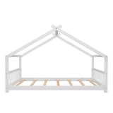 Full Size House Bed Wood Bed, White N708P182786K
