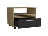 Baldwin City Nightstand, Bedroom, Light Oak/Black B092P254745