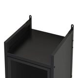Modern Three-tier Glass Door Cabinet with Featuring Four-tier Storage, for Entryway Living Room W757P241564