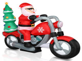 6ft 18W 7 LED Lights Santa Claus Rides Motorcycle Garden Santa Claus Decoration 25338856