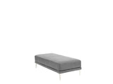 Modern Antique Gray Breathable Leatherette Large Ottoman Metal Legs 1pc Cocktail Ottoman Living Room B011P205225