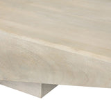 ZUN Modern White Washed Solid Wood Coffee Table B024P156854