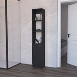 Brenda Linen Cabinet with 1 door, 3 open shelves B128P189937