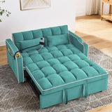 55.51 inch versatile foldable sofa bed in 3 lengths, modern sofa sofa sofa velvet pull-out bed, W2353P232226